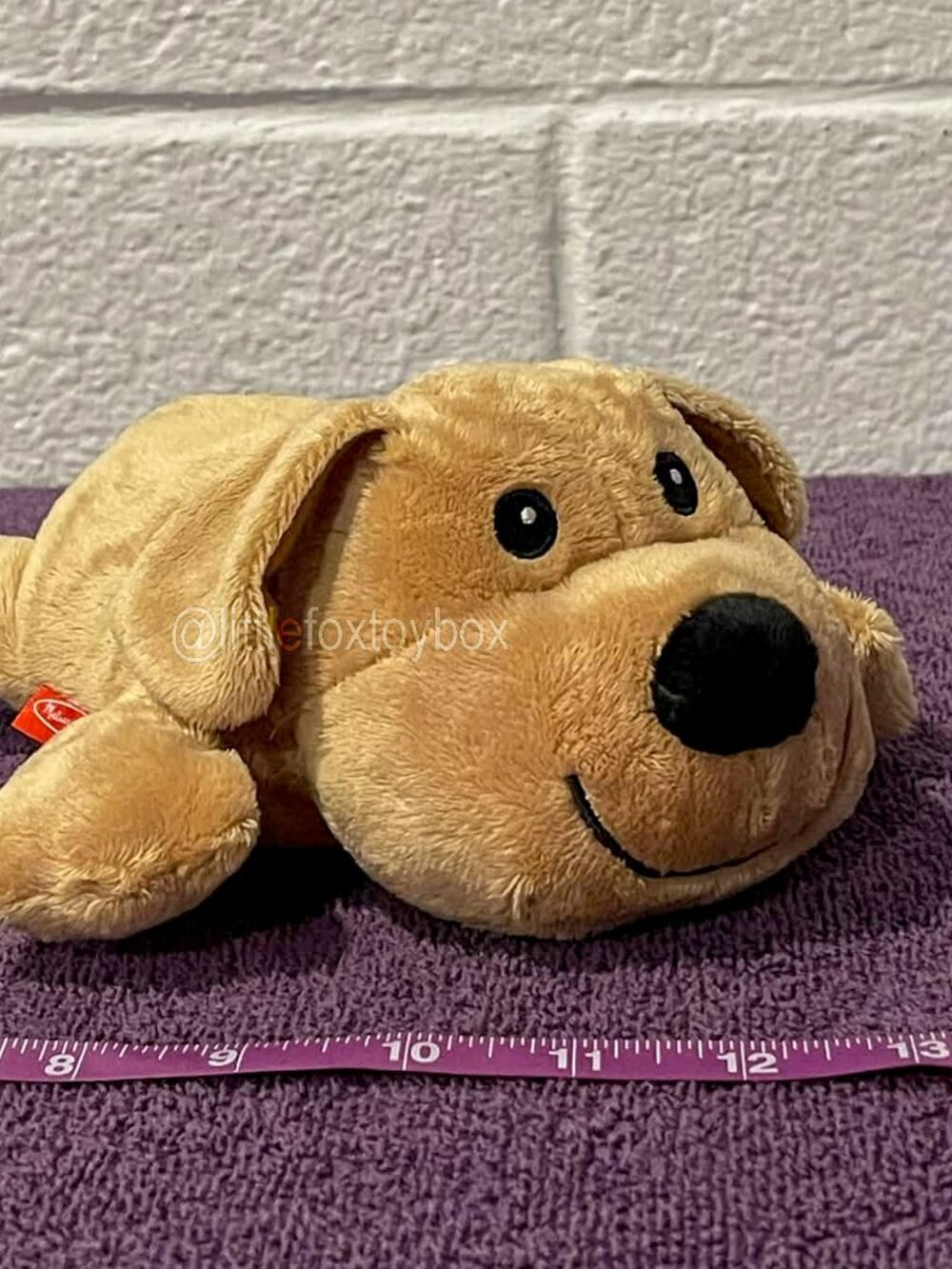 Melissa & Doug Tan Puppy Dog Plush 10" Floppy Lying Stuffed Animal 2025 ESSA Pup